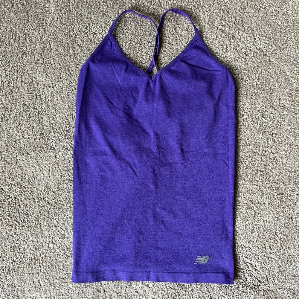 New Balance Purple Athletic Cross-Back Top, Size Small (NWOT)